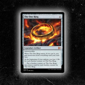 El Anillo Único - Tarjeta proxy personalizada de Magic: The Gathering: ¡de alta calidad, duradera y asequible!