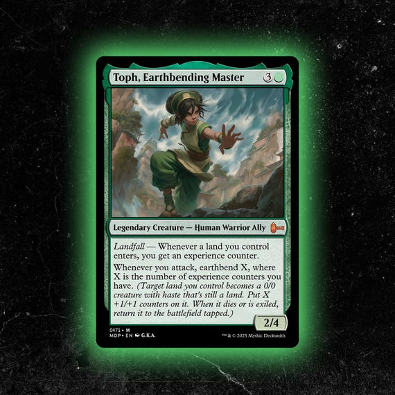 Toph, Earthbending Master - Custom Proxy Commander Card - Etsy