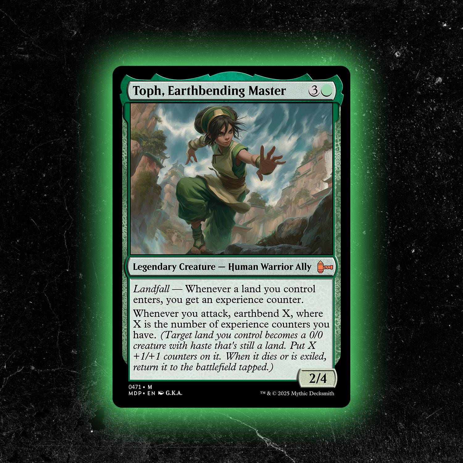 Toph, Earthbending Master - Custom Proxy Commander Card - Etsy Israel
