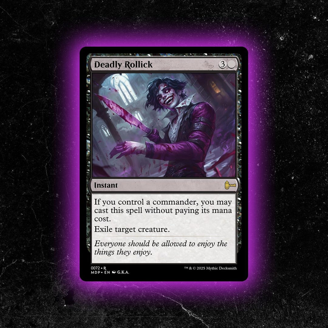 Deadly Rollick - Custom Proxy Commander Card - Etsy