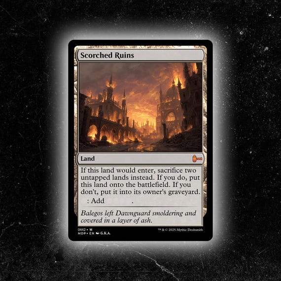 Scorched Ruins - Custom Proxy Commander Card - Etsy