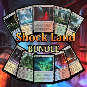 Paquete Shock Land (uno de cada uno): tarjeta proxy personalizada de Magic: The Gathering: ¡de alta calidad, duradera y asequible!