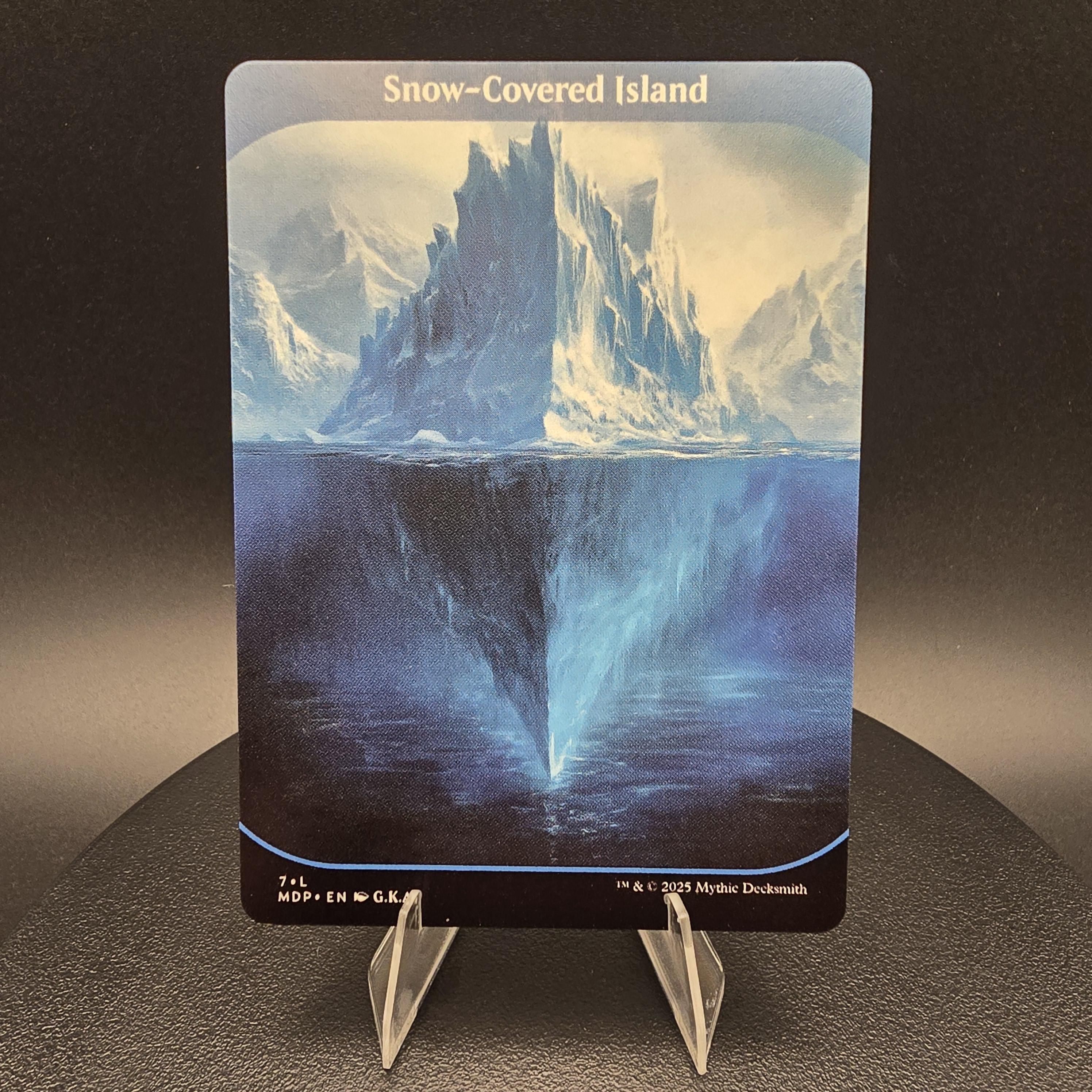 Snow-covered Island - Custom Full Art Basic Land for Card - Etsy UK