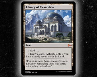 Library of Alexandria Custom Card Altered Art - Etsy