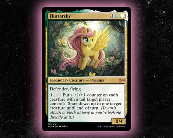 Fluttershy - Carta Comandante Proxy Personalizzata