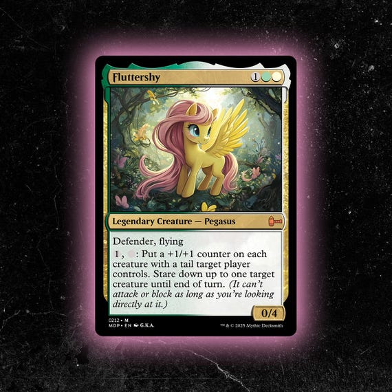 Fluttershy - Custom Proxy Commander Card - Etsy