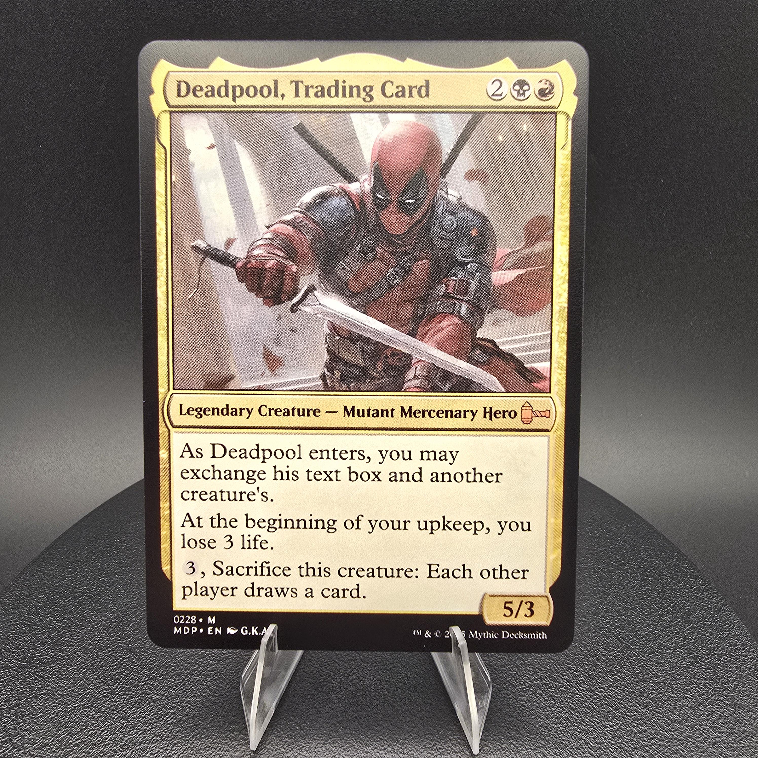 deadpool trading card mtg edh MTG Commander Deck EDH Deck Deadpool, Trading Card 100 Magic Cards Custom  Deck Rakdos Marvel main image 0