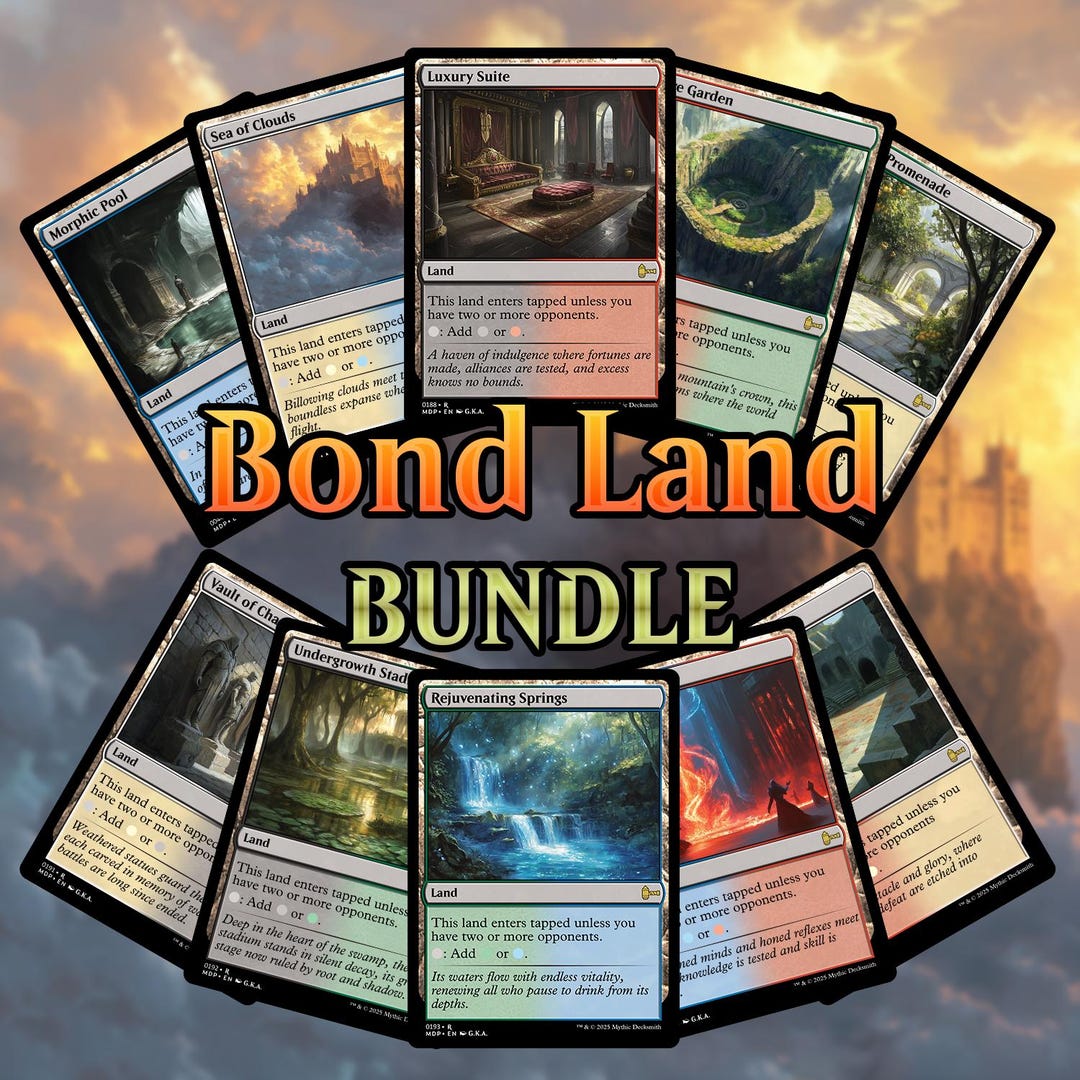MTG　ユーロランド　未開封３点セット Bond Land / Crowd Land Bundle (one of Each) - Custom Proxy