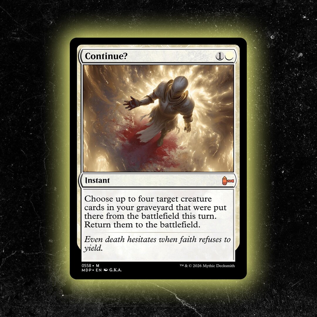 Continue? - [in Universe] Custom Proxy Commander Card - Etsy