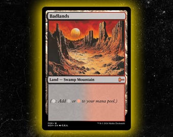 MTG - Magic the Gathering - Revised - Badlands Dual Land
