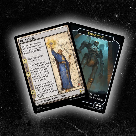 Urza's Saga + 2 Construct Tokens - Custom Proxy Commander Card - Etsy