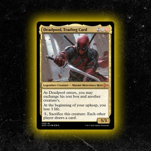 Deadpool, tarjeta coleccionable - Tarjeta proxy personalizada de Magic: The Gathering: ¡de alta calidad, duradera y asequible!