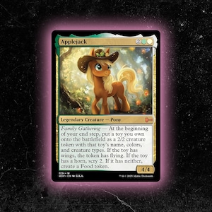 Applejack - Tarjeta proxy personalizada de Magic: The Gathering: ¡de alta calidad, duradera y asequible!