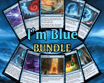 Ich bin Blau Bundle (10 Blaue Proxys) - Personalisierte Proxy Magic: The Gathering Card