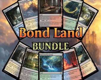 Bond Land / Crowd Land Bundle (One of Each) - Custom Proxy MTG Card - High-Quality, Durable, and Affordable!