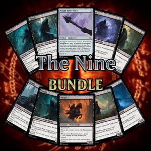 The Nine Bundle (9 Nazgul & Nazgûl Battle-Mace) - Custom Proxy Commander Card