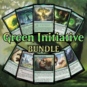 Paquete de Iniciativa Verde (10 Proxies Verdes): Carta Proxy personalizada de Magic: The Gathering: ¡de alta calidad, duradera y asequible!