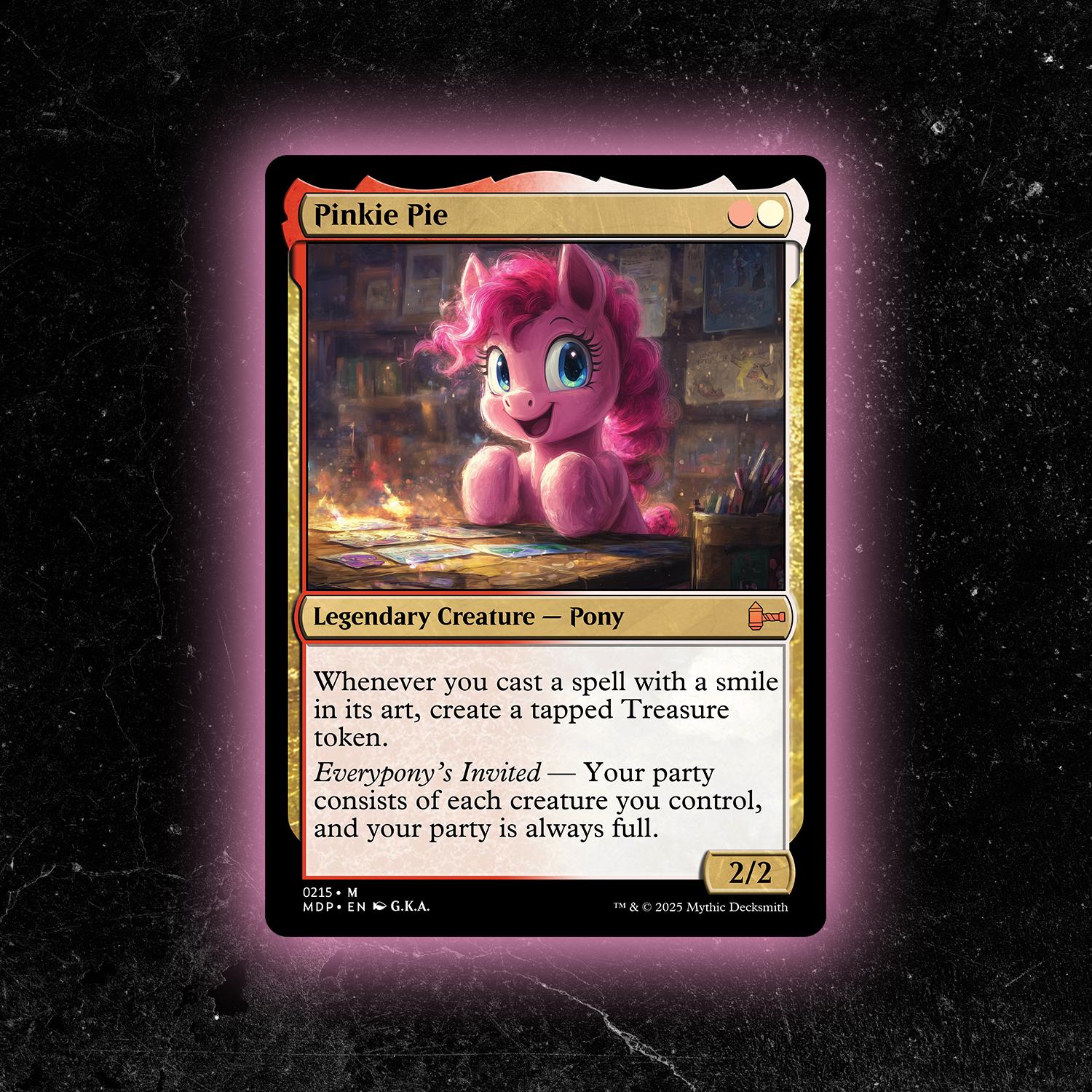 Pinkie Pie - Custom Proxy Commander Card - Etsy Pinkie Pie - Custom Proxy Commander Card - Etsy