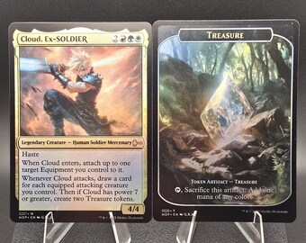 Cloud, Ex-soldier + Treasure Token - Custom Proxy Commander Card - Etsy
