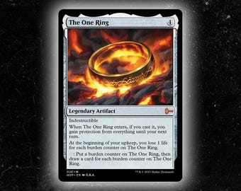 One Ring 1/1 (2023) MTG LOTR Tales of Middle-earth Proxy Foil - Graded 10  [ACEO] - Etsy