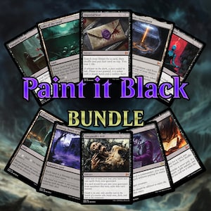 Paint it Black Bundle (10 Black Proxies) - Custom Proxy MTG Card - High-Quality, Durable, and Affordable!
