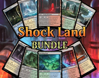 Shock Land Bundle (One of Each) - Custom Proxy MTG Card - High-Quality, Durable, and Affordable!
