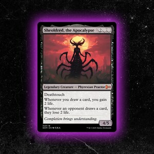 Sheoldred, el Apocalipsis - Tarjeta proxy personalizada de Magic: The Gathering: ¡de alta calidad, duradera y asequible!