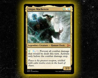 Angus Mackenzie - Custom Proxy Commander Card - Etsy Hong Kong