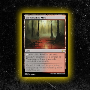 Bloodstained Mire - Tarjeta proxy personalizada de Magic: The Gathering: ¡de alta calidad, duradera y asequible!