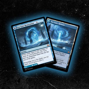Restauración de Sea Gate / Sea Gate, Reborn - Tarjeta proxy personalizada de Magic: The Gathering: ¡de alta calidad, duradera y asequible!