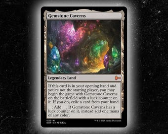 Cavernas de piedras preciosas - Tarjeta de comandante proxy personalizada