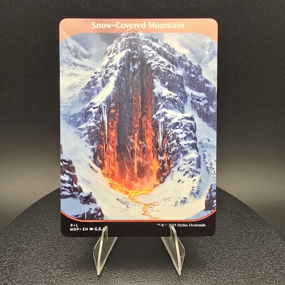 Snow-covered Mountain - Custom Full Art Basic Land for Card - Etsy