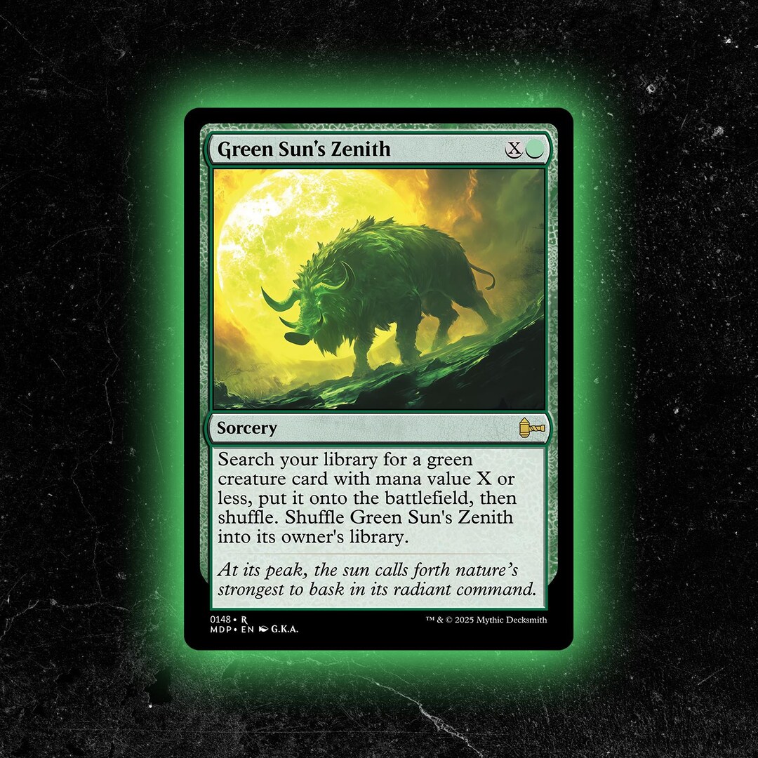 Green Sun's Zenith - Custom Proxy Commander Card - Etsy Israel