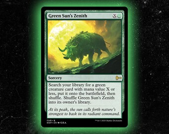 Green Sun's Zenith - Full Art Custom Card - Etsy