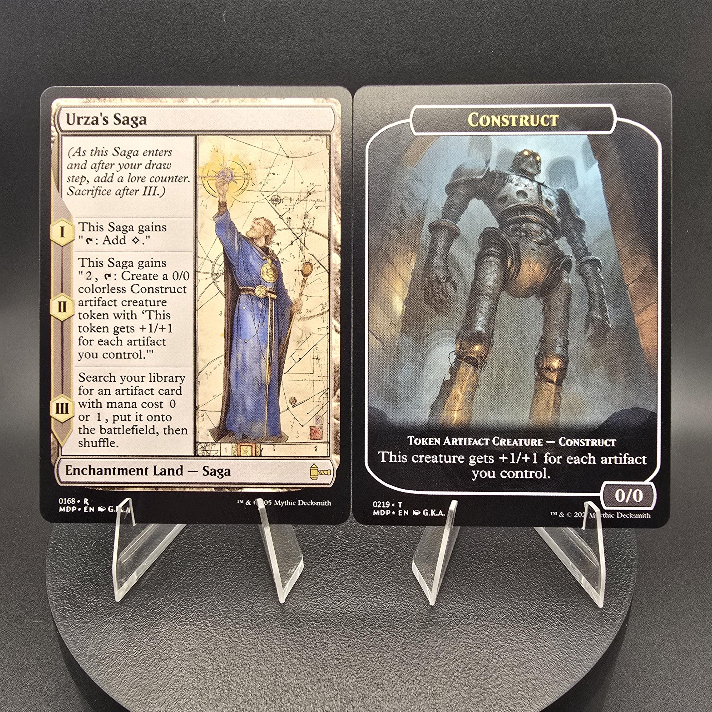 Urza's Saga + 2 Construct Tokens - Custom Proxy Commander Card - Etsy