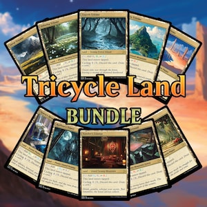 Paquete Tricycle Land (uno de cada uno): tarjeta proxy personalizada de Magic: The Gathering: ¡de alta calidad, duradera y asequible!
