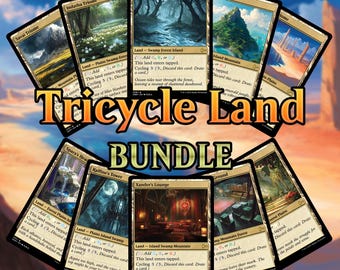 Tricycle Land Bundle (One of Each) - Custom Proxy MTG Card - High-Quality, Durable, and Affordable!