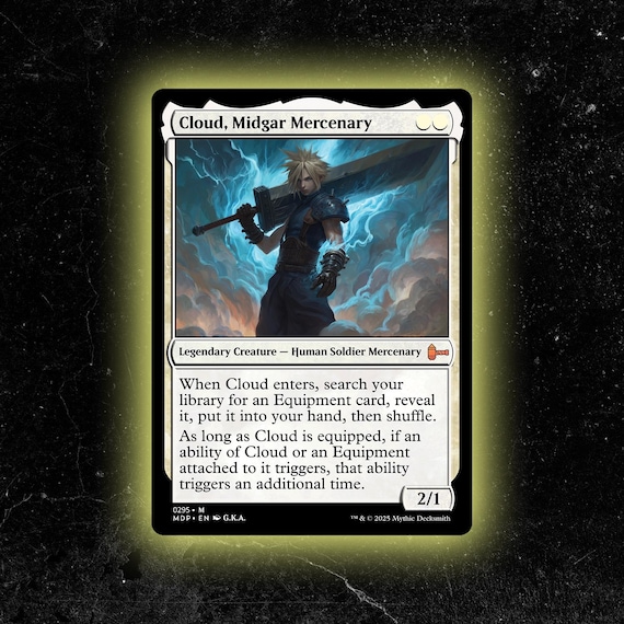 Cloud, Midgar Mercenary - Custom Proxy Commander Card - Etsy