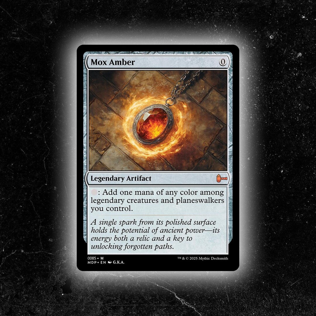 Mox Amber - Custom Proxy Commander Card - Etsy Canada