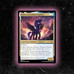 Princesa Twilight Sparkle - Tarjeta proxy personalizada de Magic: The Gathering: ¡de alta calidad, duradera y asequible!