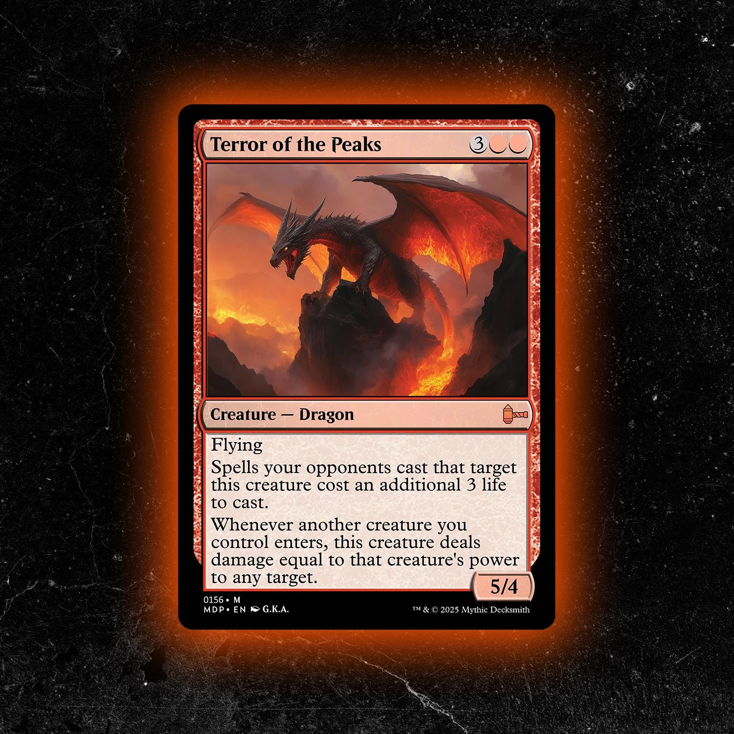 Terror of the Peaks - Custom Proxy Commander Card - Etsy