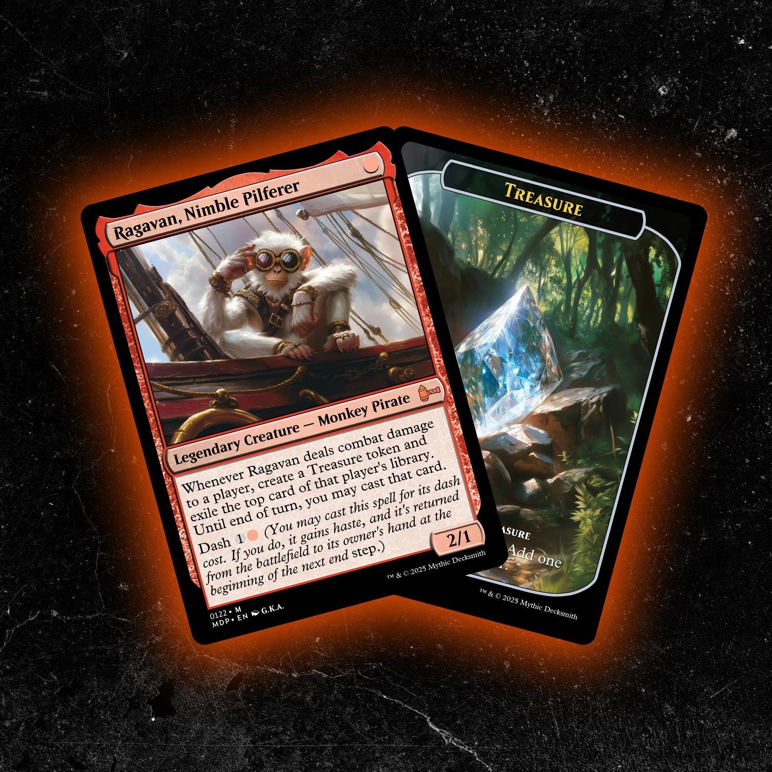 Create Ragavan Token Ragavan, Nimble Pilferer + Treasure Token - Custom Proxy Commander Card ...