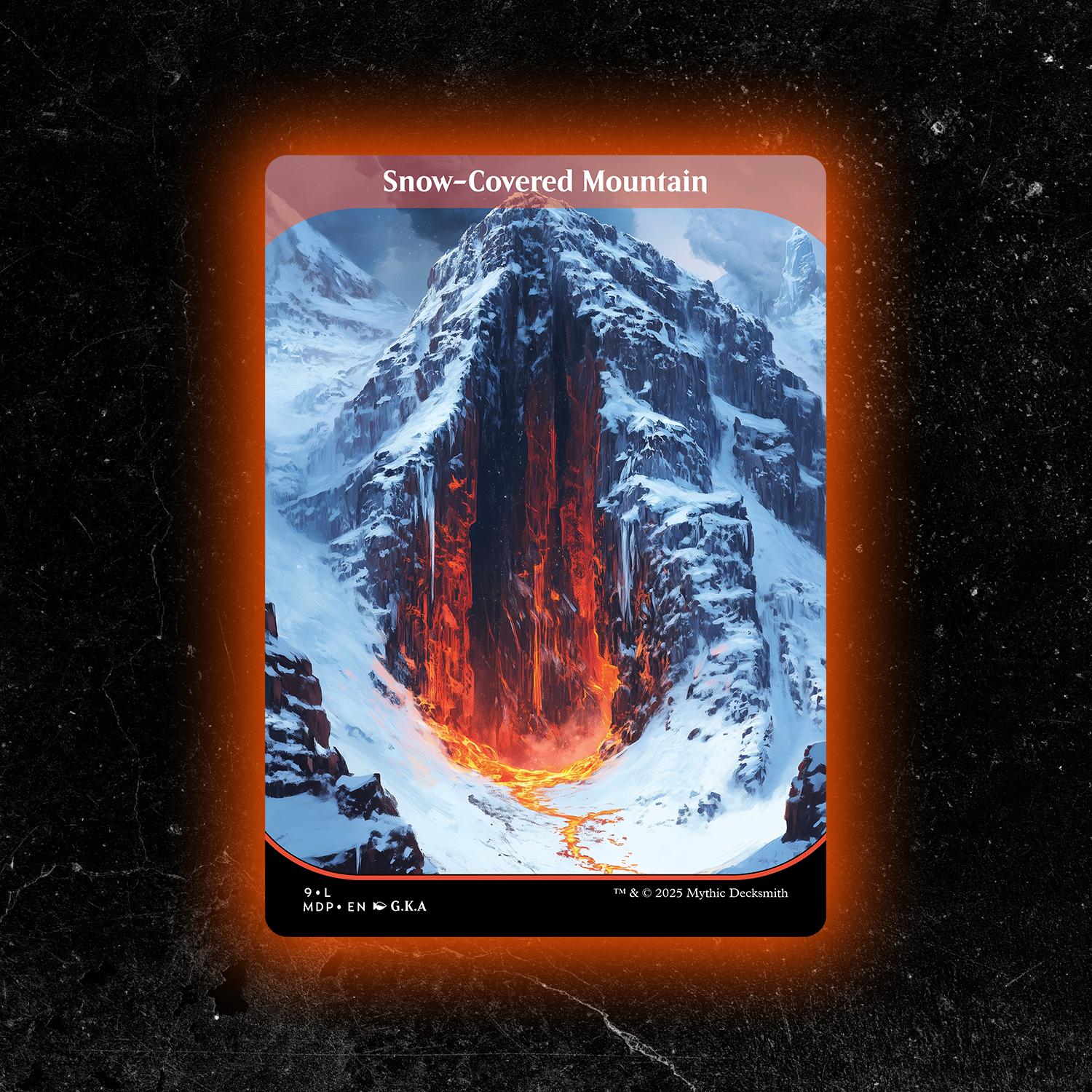 Snow-covered Mountain - Custom Full Art Basic Land for Card - Etsy