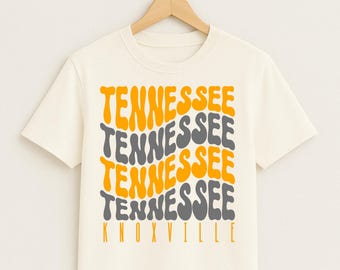 Camiseta unisex naranja y gris inspirada en Knoxville, Tennessee/Tennessee Vols