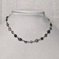 Moss Agate Beaded Choker Necklace with Spiral Charms | Handmade Bohemian Jewelry | Adjustable Crystal Necklace | Spiritual & Earthy Design