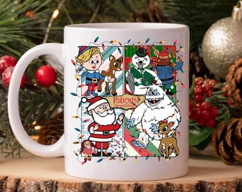 Rudolph the Red-Nosed Reindeer Christmas Mug: Holiday Drinkware