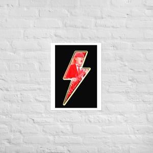 Angus Young Lightning Bolt poster