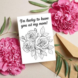 Printable Mother's Day Card, Greeting card to mom, Mom's Day, Mother's Day, Surprise mom, By my own hand, Handmade, Handmade gift, download