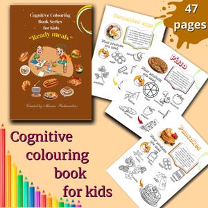 Cognitive activities book, Cognitive Activity, Concentration, Coloring book for kids, Printable Activities, Thinking exercises, Busy Book