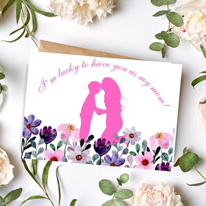 Cartão de Dia das Mães para Imprimir, Cartão Digital para Dia das Mães, Download Digital, Cartão Floral, Feliz Dia das Mães, Cartão Minimalista, Presente para Mãe
